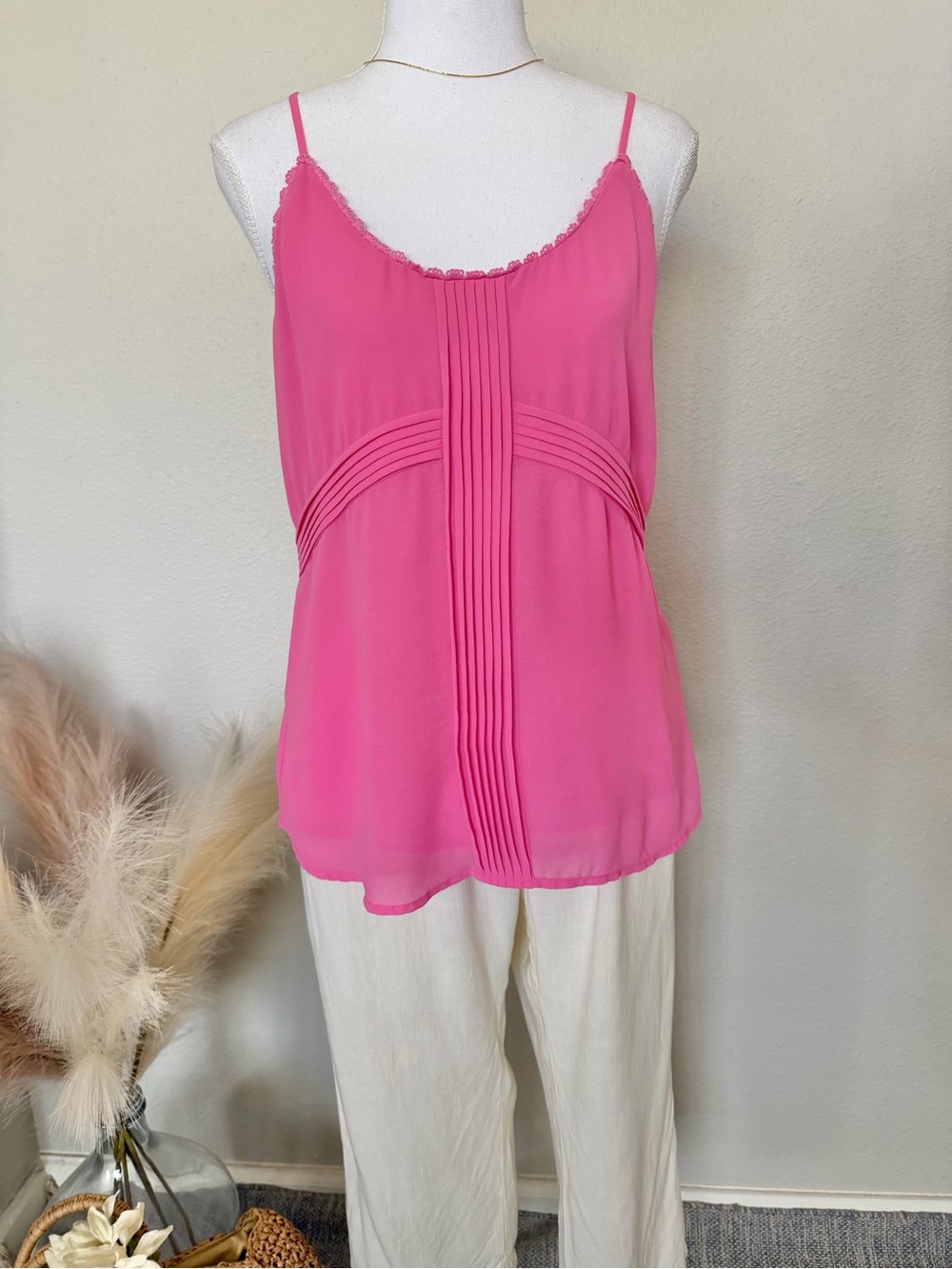 Naked Zebra - Pink Spaghetti Cami Top